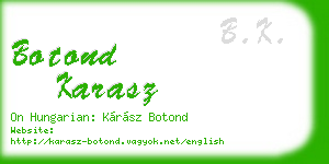botond karasz business card